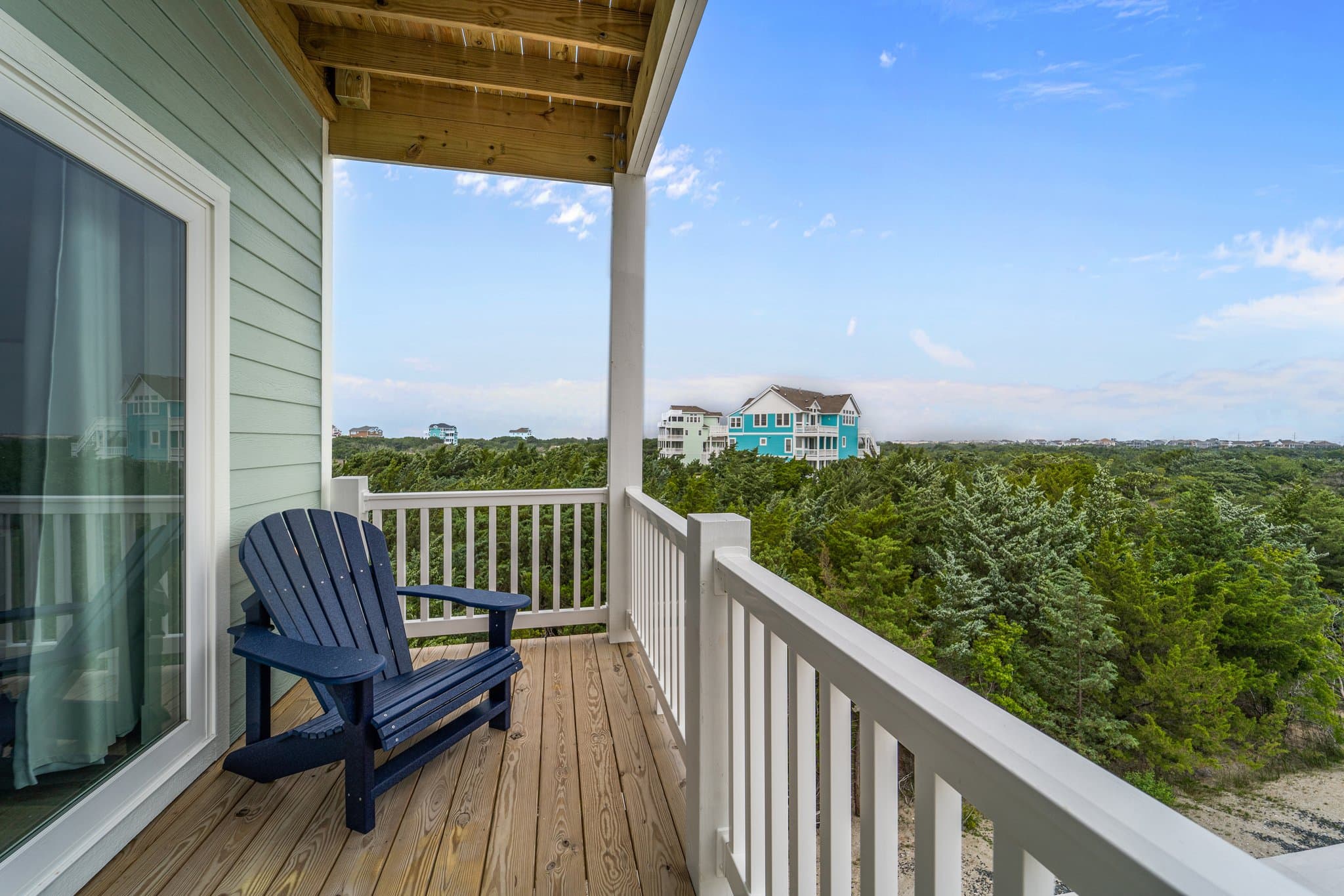 One of Three Private Master Bedroom Front Decks