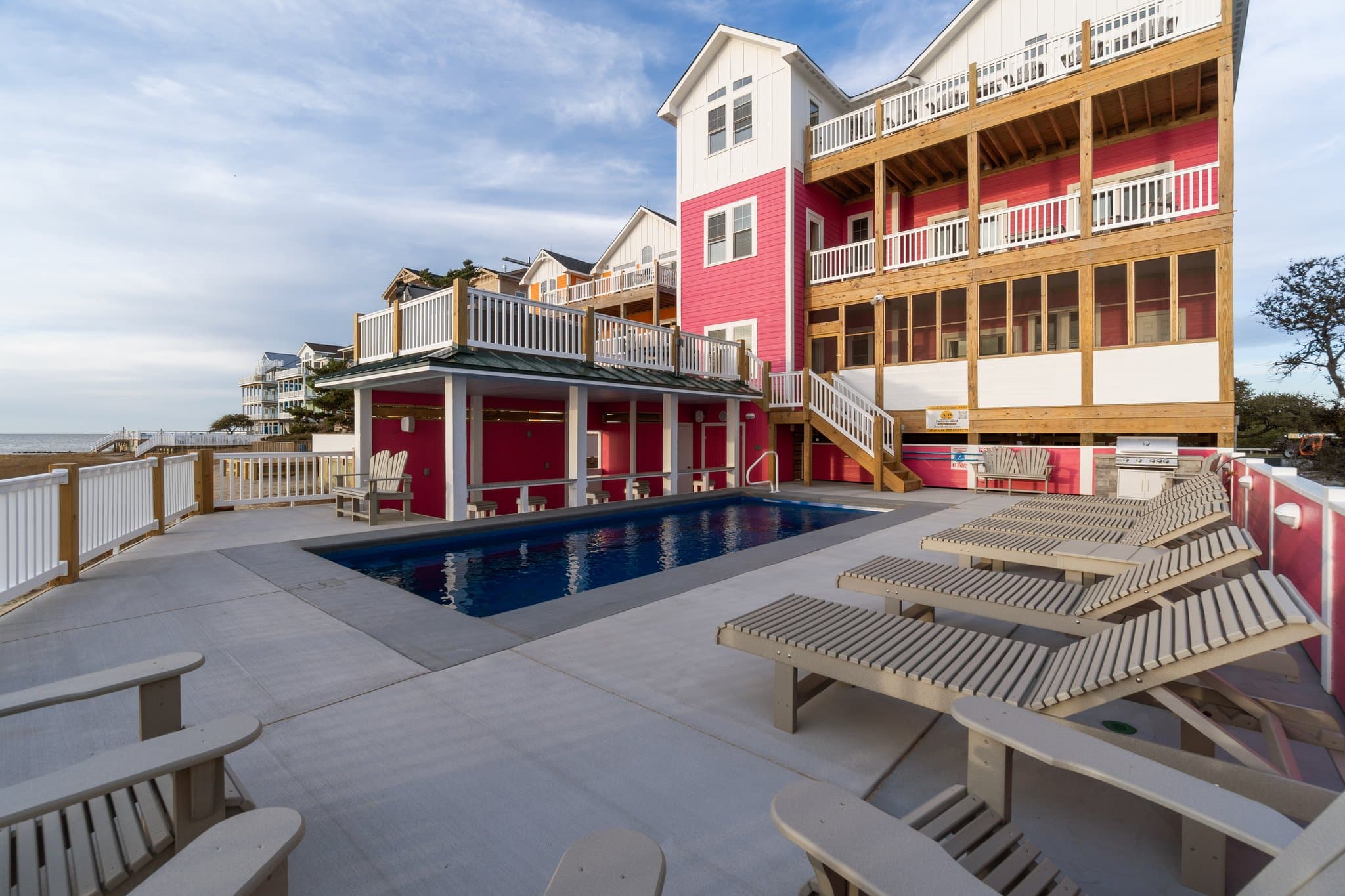 Private Pool with Multi-Level Deck and Lounge Chairs