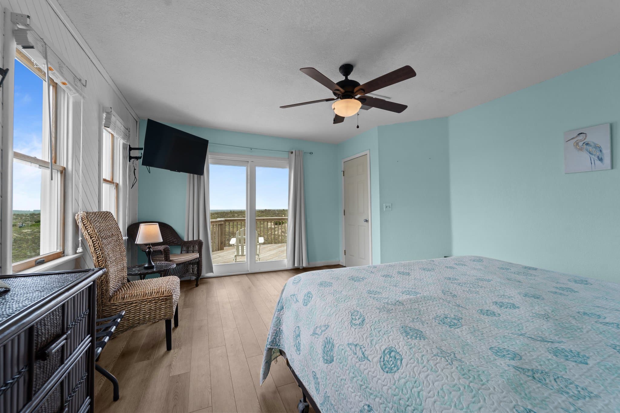 Top Floor King Bedroom with Deck Access