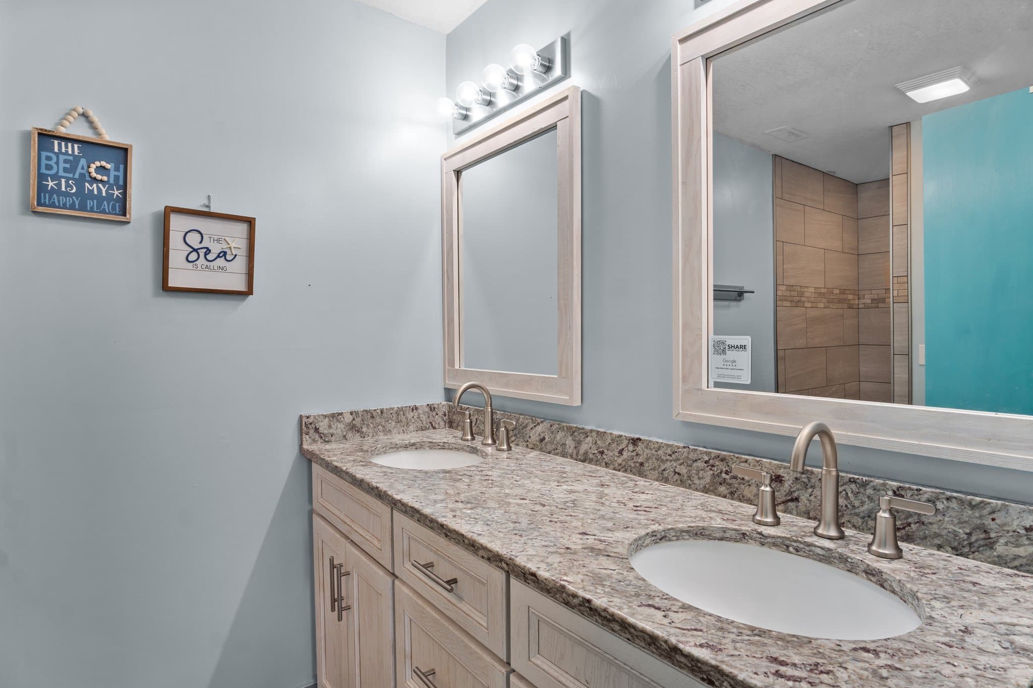 Private Master Bathroom #1 with Double Vanity