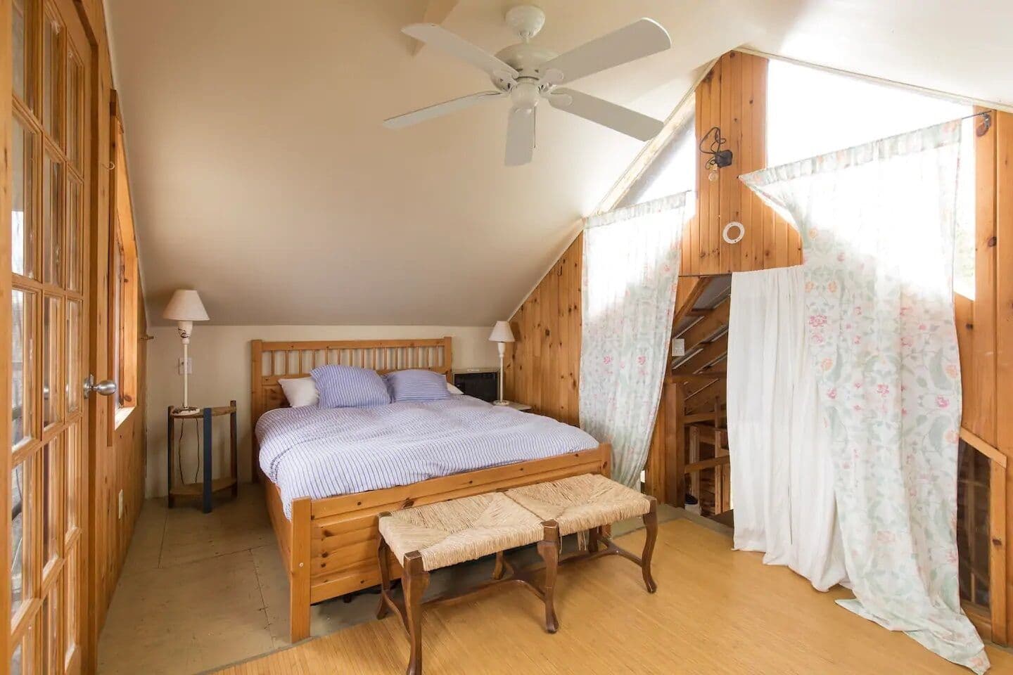 Master bedroom of guest cottage