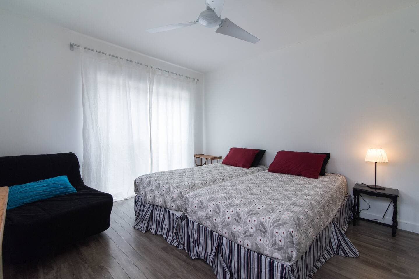 with chair beds opened- sleeps 4