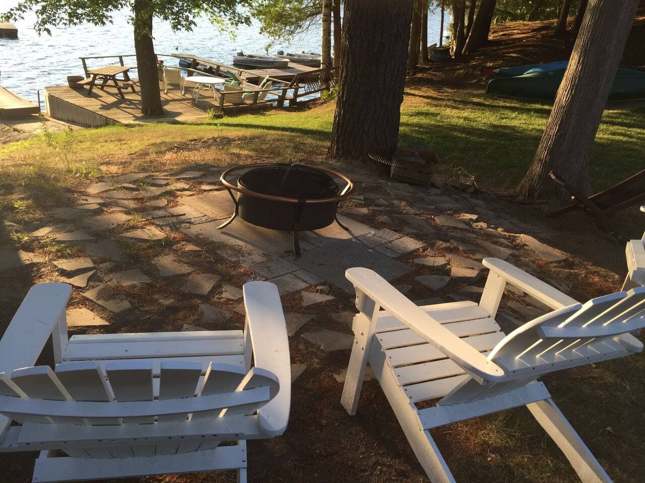 fire pit out front