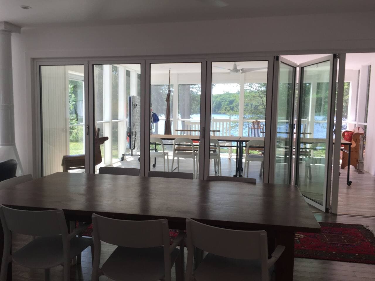 looking into screened in porch