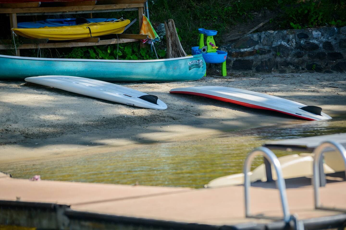 Paddle Boards on Sandy beach