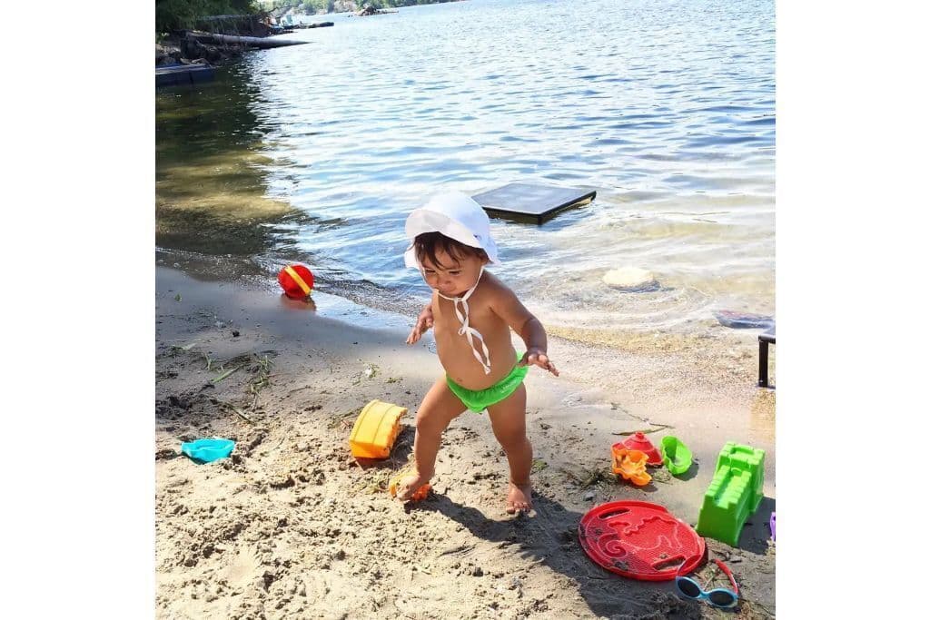 sandy beach for children