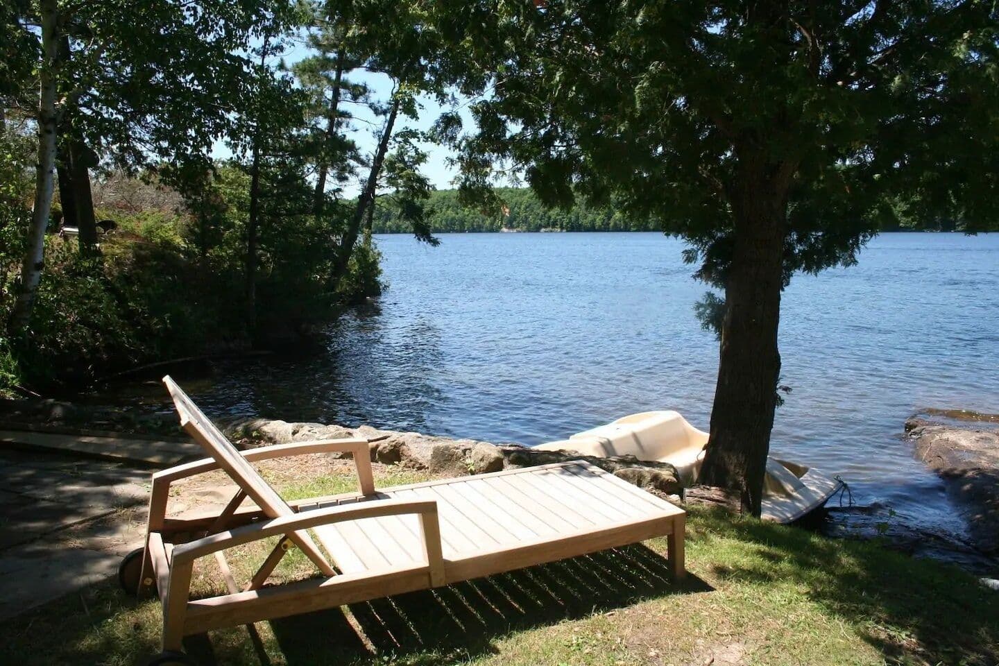 Chaise outside of duplex