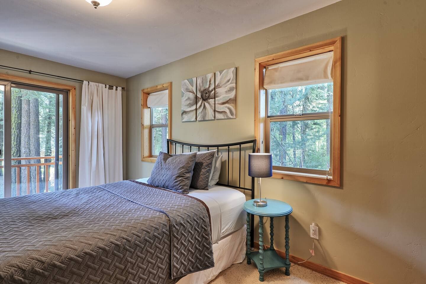 Deck access! Bedroom #2 is located downstairs with queen sized bed and deck access.