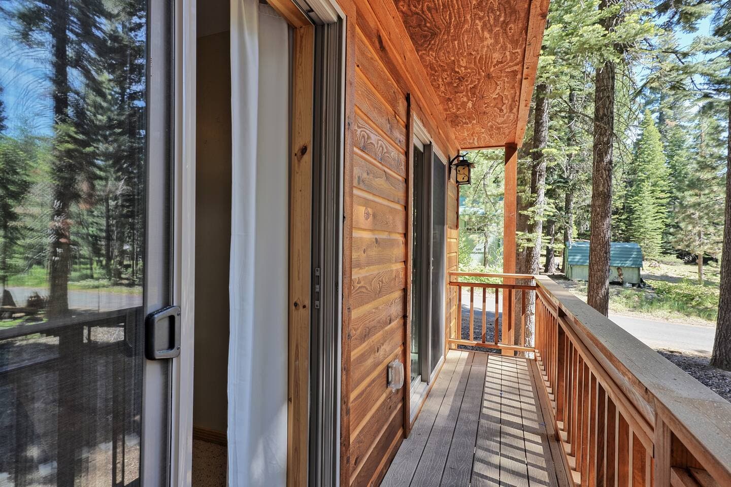 The open deck can be accessed from bedroom #2 and bedroom #3.