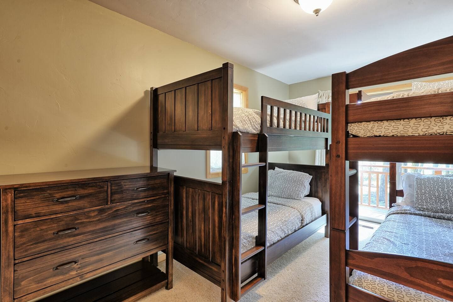 Plenty of room.  Bedroom #3 is located downstairs and offers two sets of bunk beds.