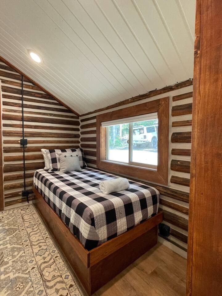 Comfortable twin bed in the second bedroom.