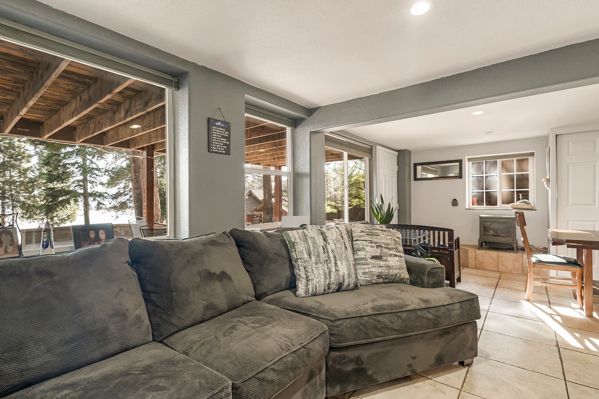 Plenty of room for family with a table on the right for dinners.