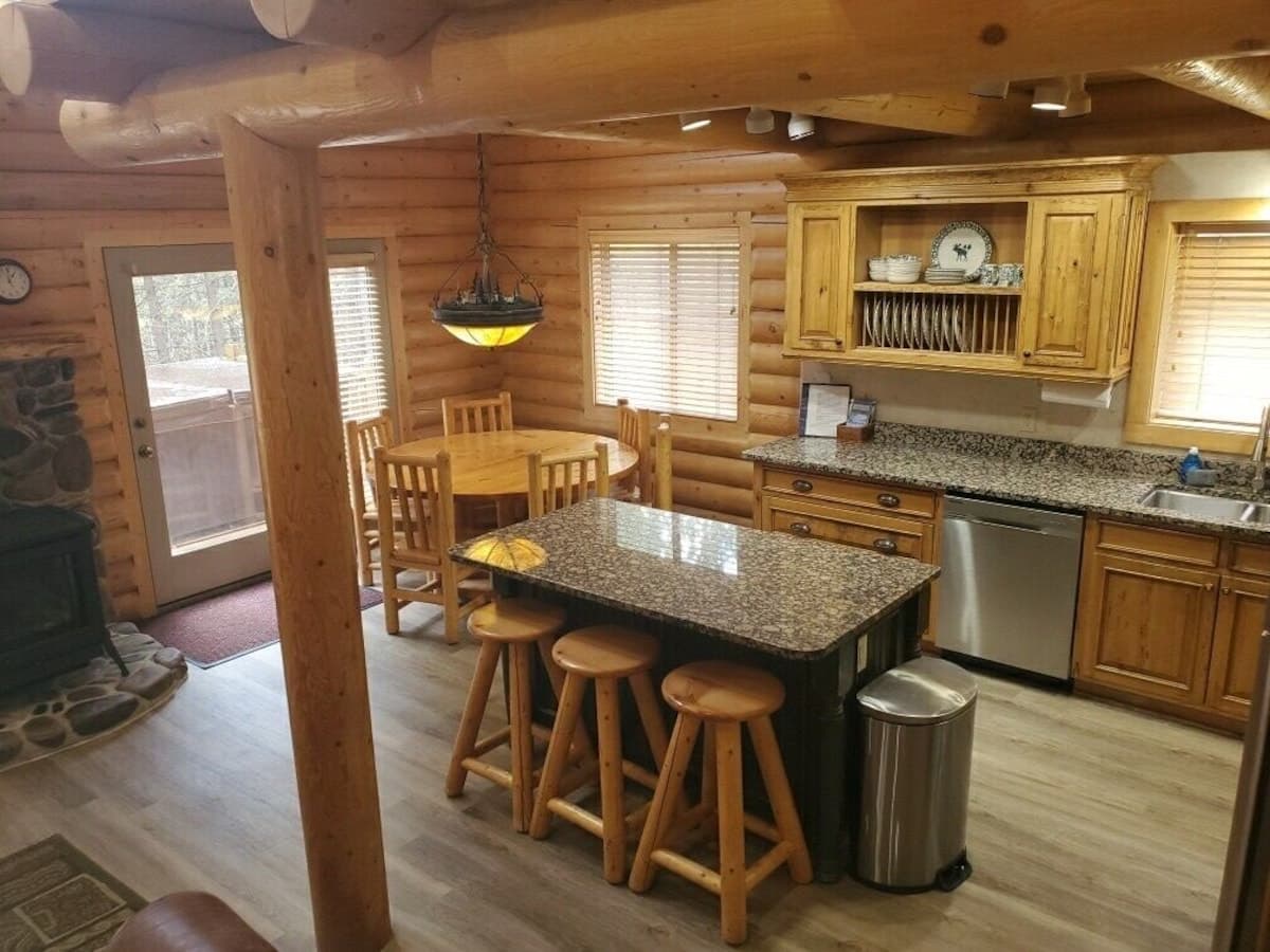 Large open kitchen with tons of natural light and areas to prepare yummy meals.