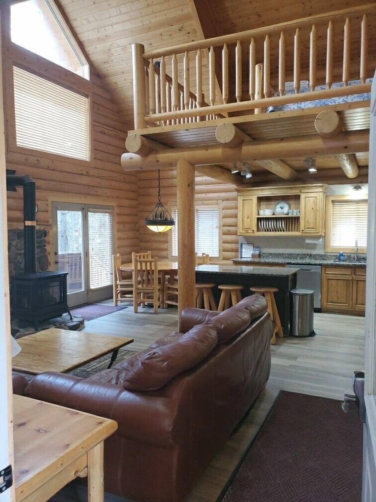 The main living area is large and open with beautiful views.