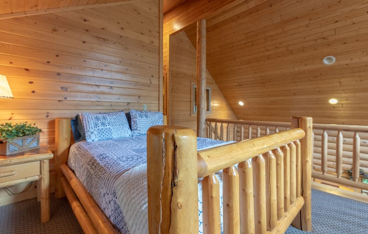 The bed up in the Loft area for more sleeping options.