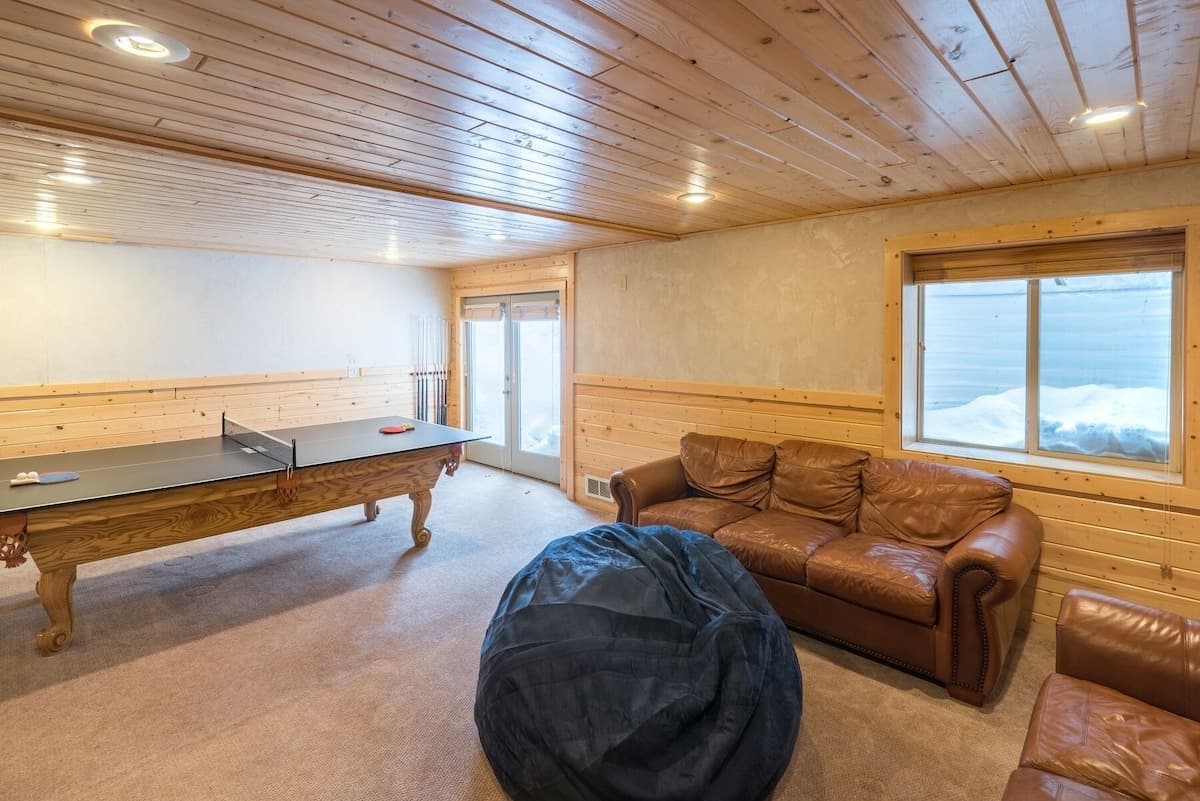 Ample amount of space in the game room so everyone can play and enjoy time together.