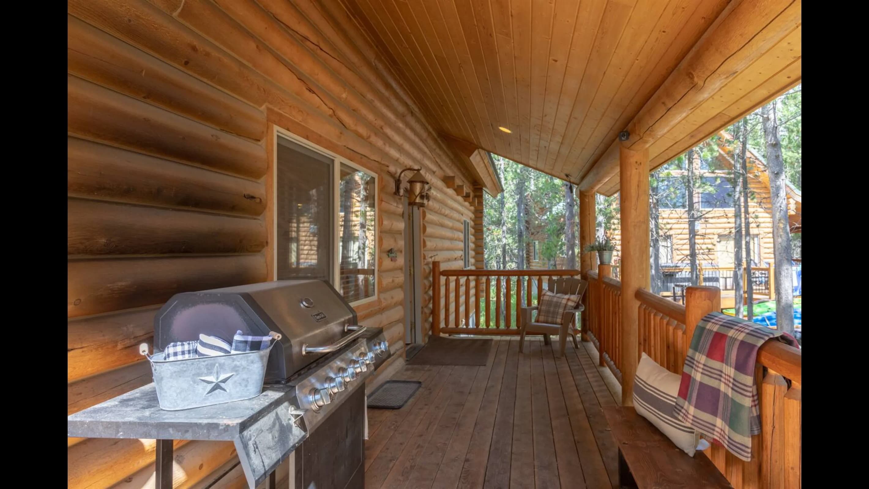 Grill up something good on the covered porch.