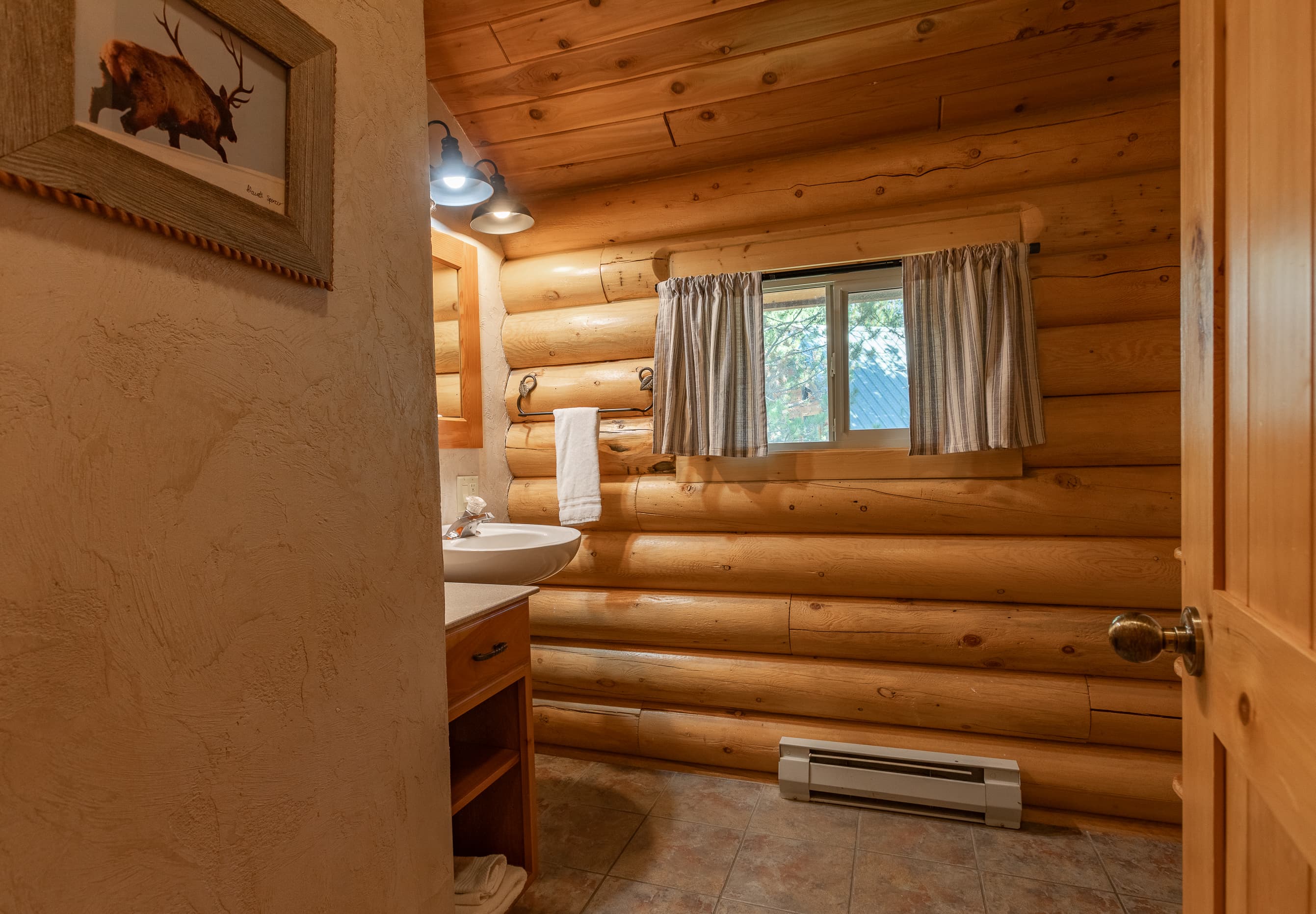 Enter the upstairs bathroom.