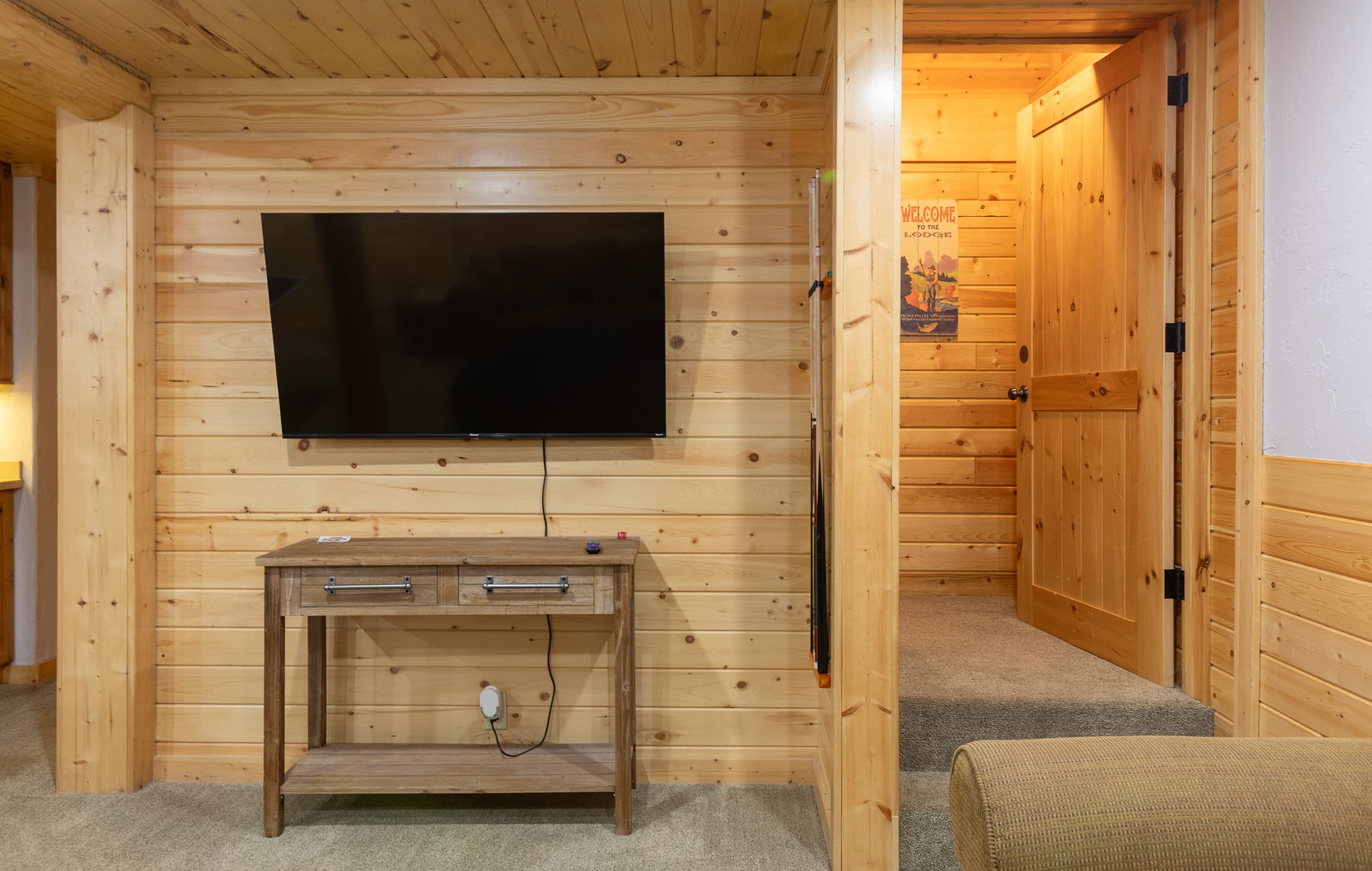 TV for downstairs viewing.