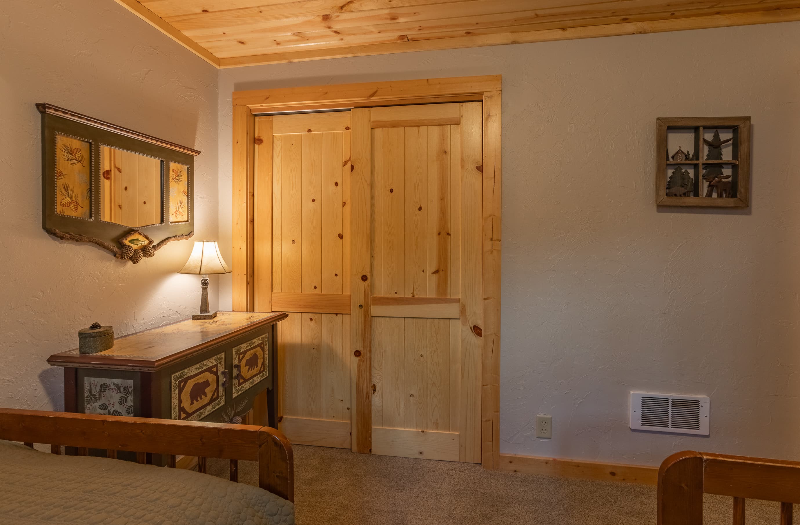 Storage for our twin beds bedroom.