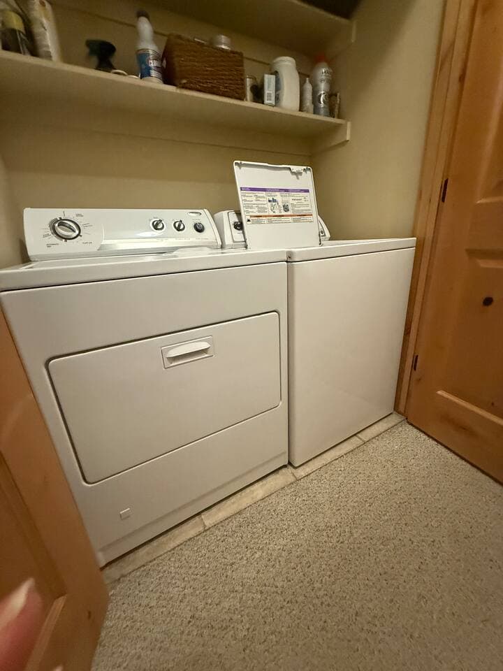 In-unit washer and dryer available for guest use—perfect for extended stays or freshening up after outdoor adventures.