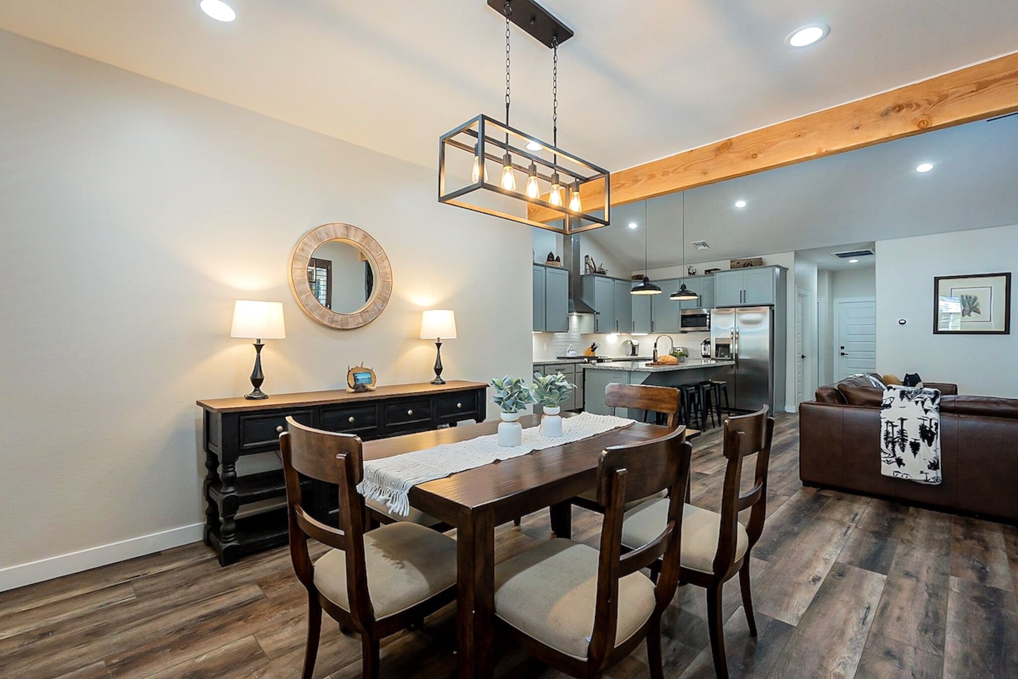 Just steps from the kitchen and family room, the separate dining table is where shared meals become treasured moments.