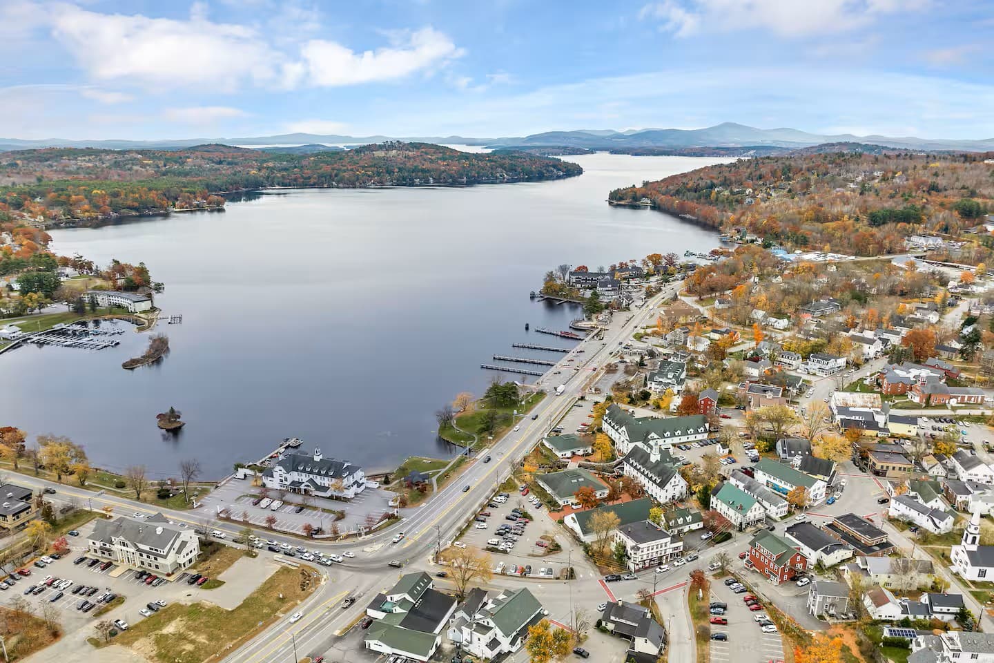 Aerial lake view