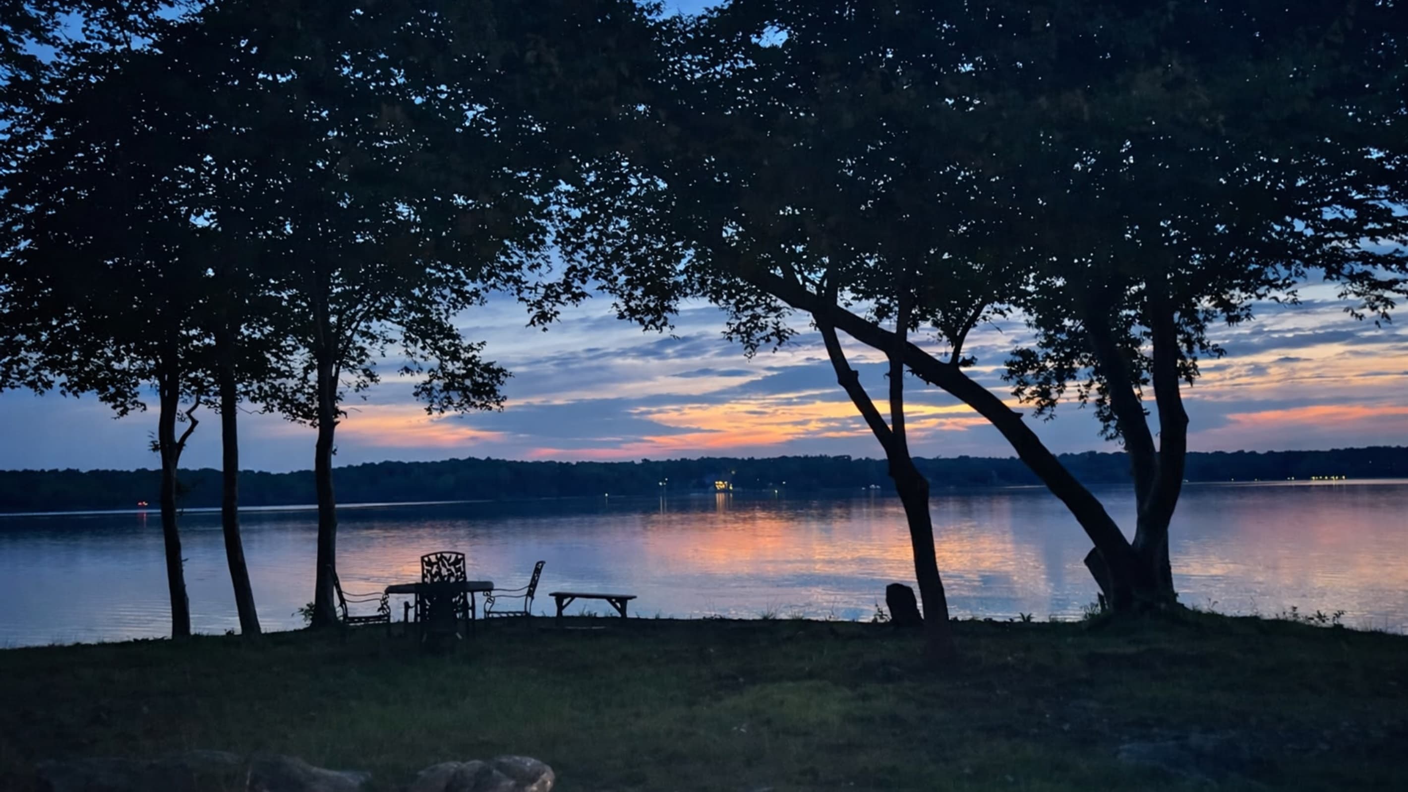 River View — Golden Hour Sunset from Riverside Lawn, Unobstructed Potomac Vista