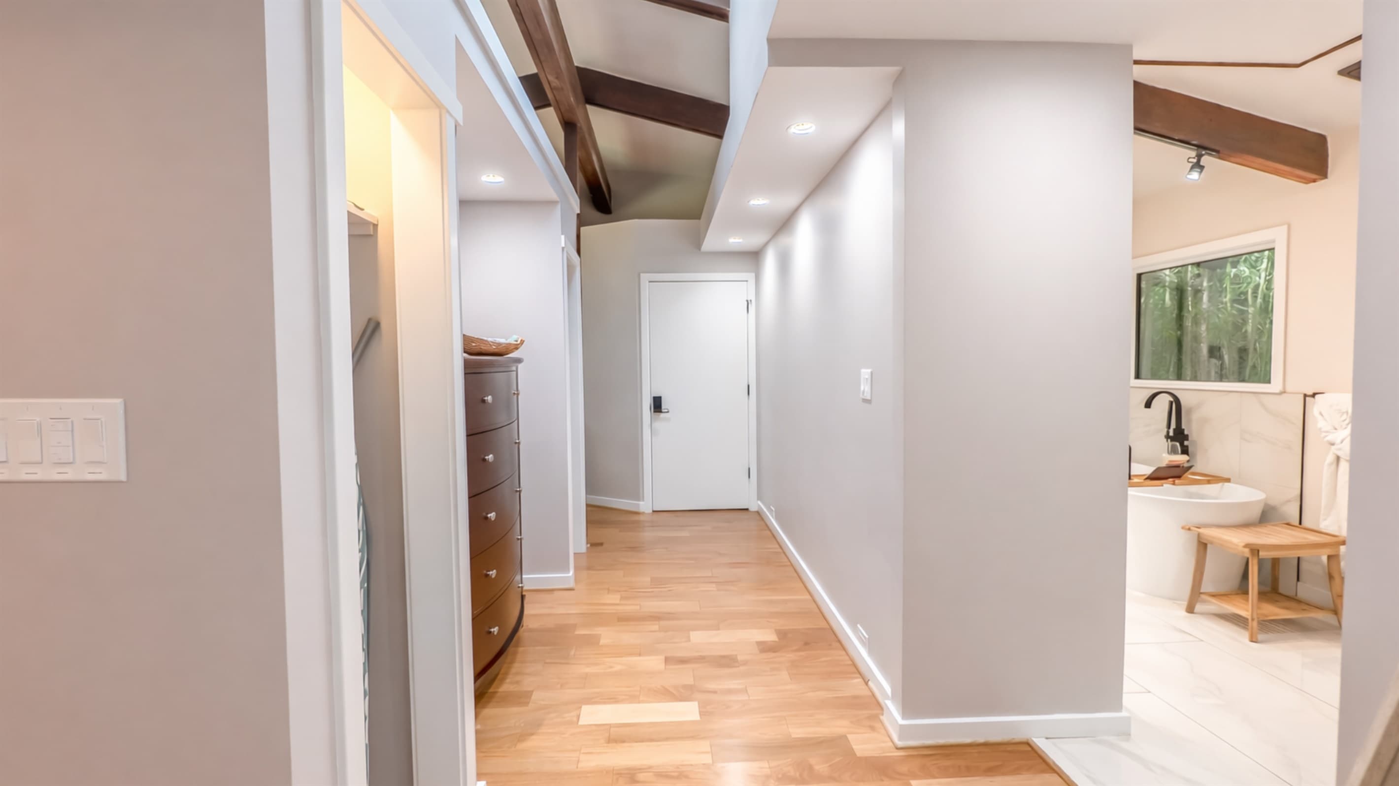 En-Suite Bath — Clean Modern Design, Walk-In Shower, Private to Bedroom