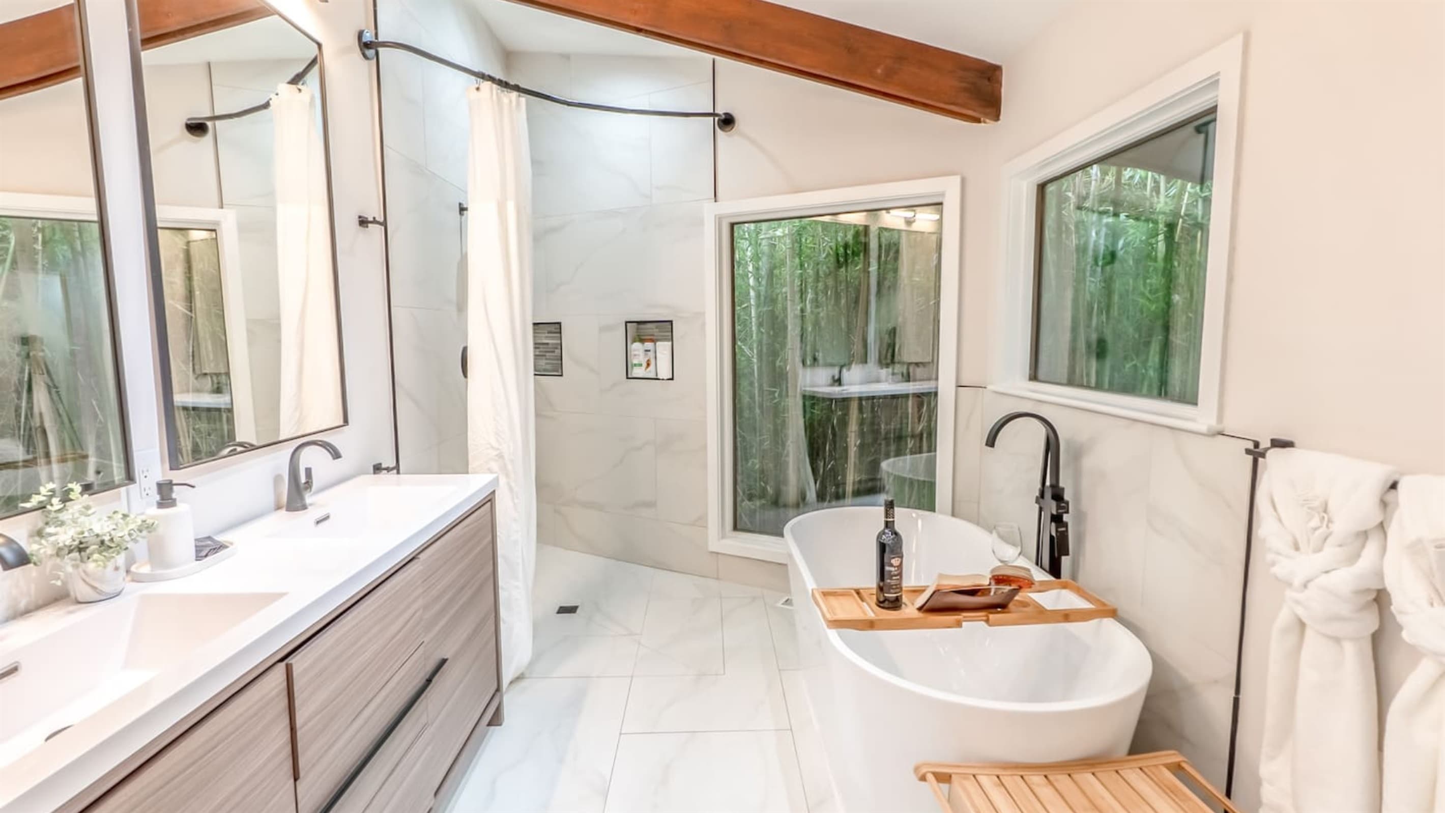En-Suite Bath — Modern Double Vanity, Designer Fixtures, Premium Finishes