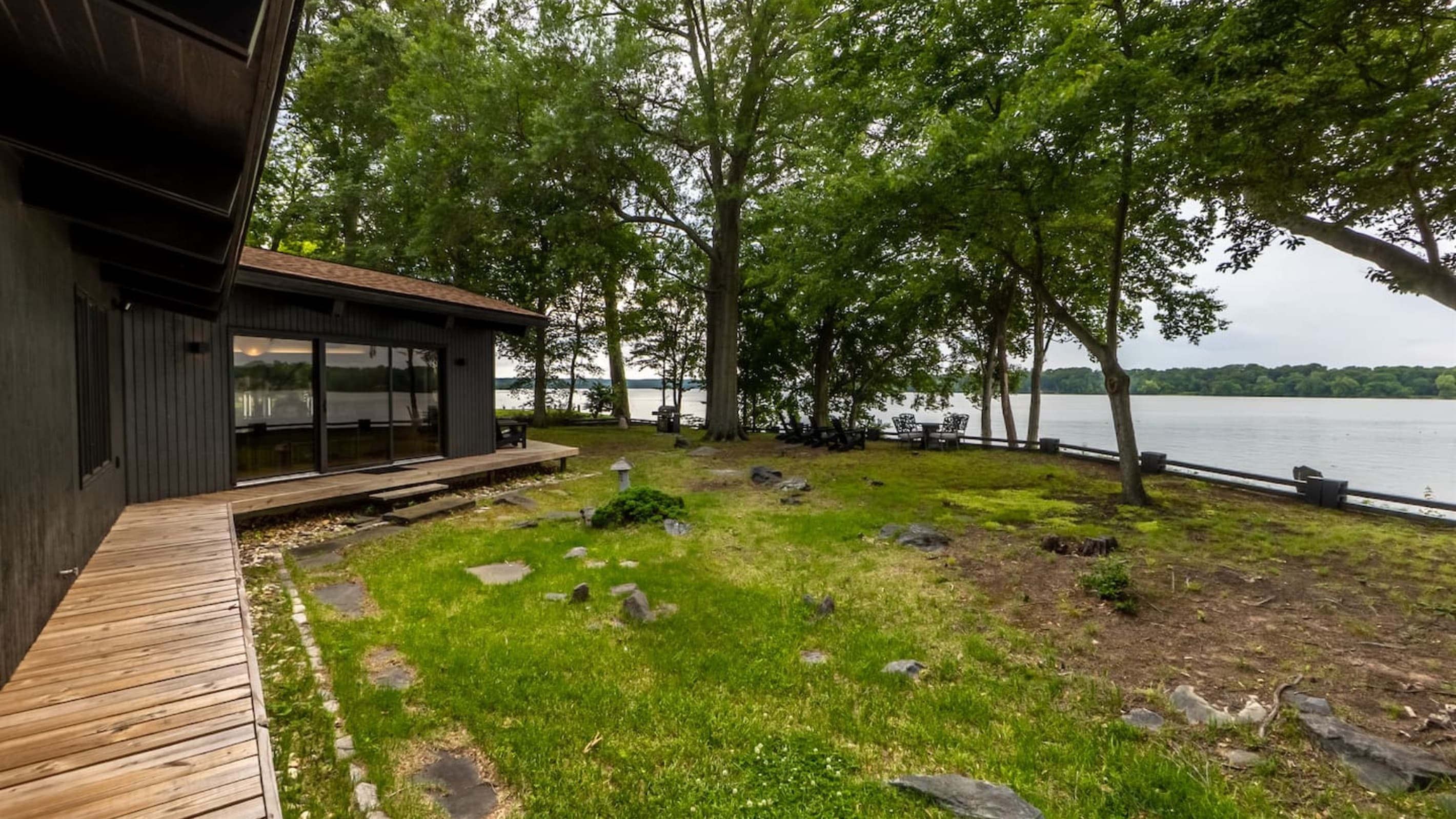 Potomac Riverfront — Aerial Lakeshore Position, Estate Grounds, Fort Washington MD