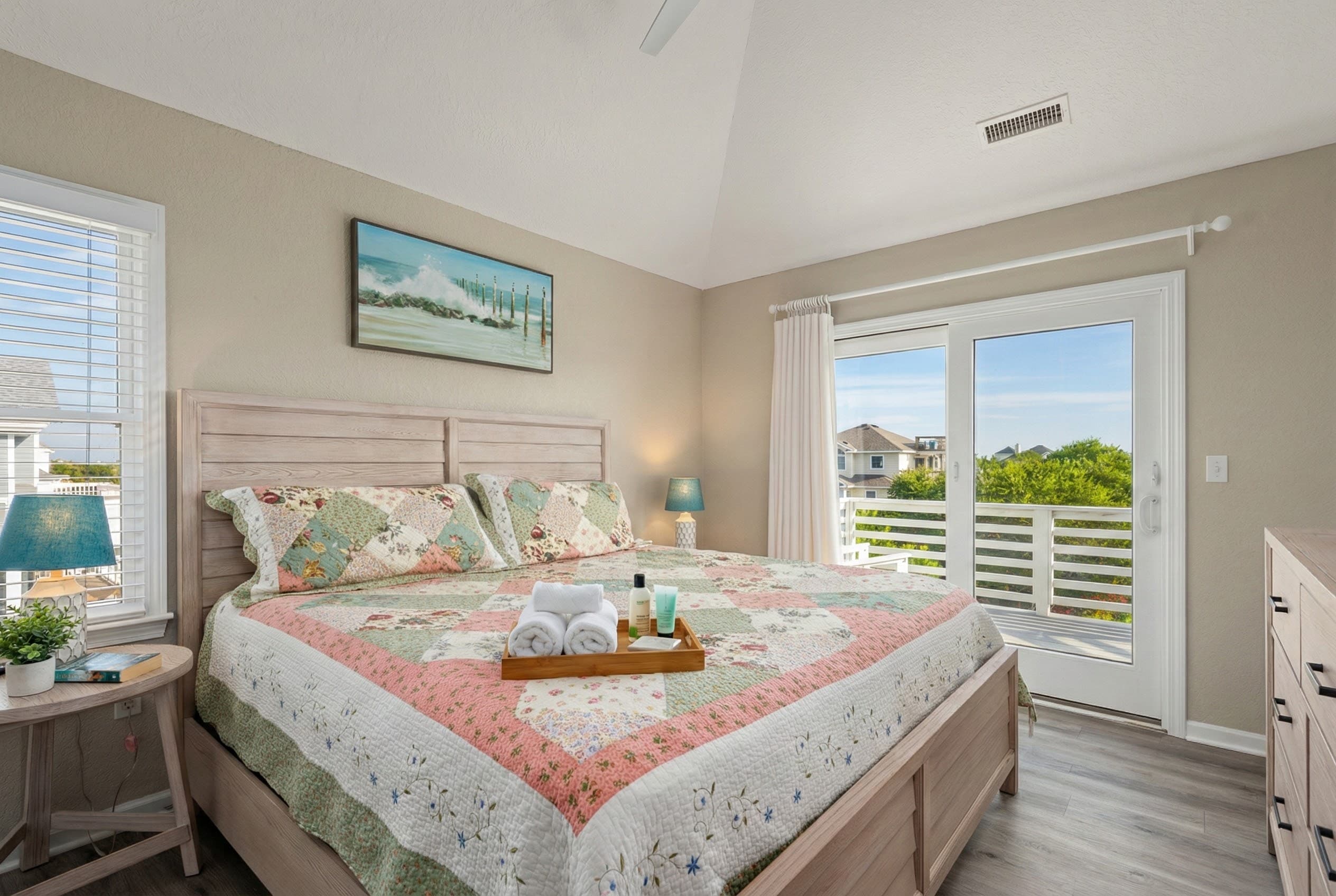 Covered Balcony with Panoramic Views — Relax Rain or Shine | Harmankaya, Whalehead Beach OBX