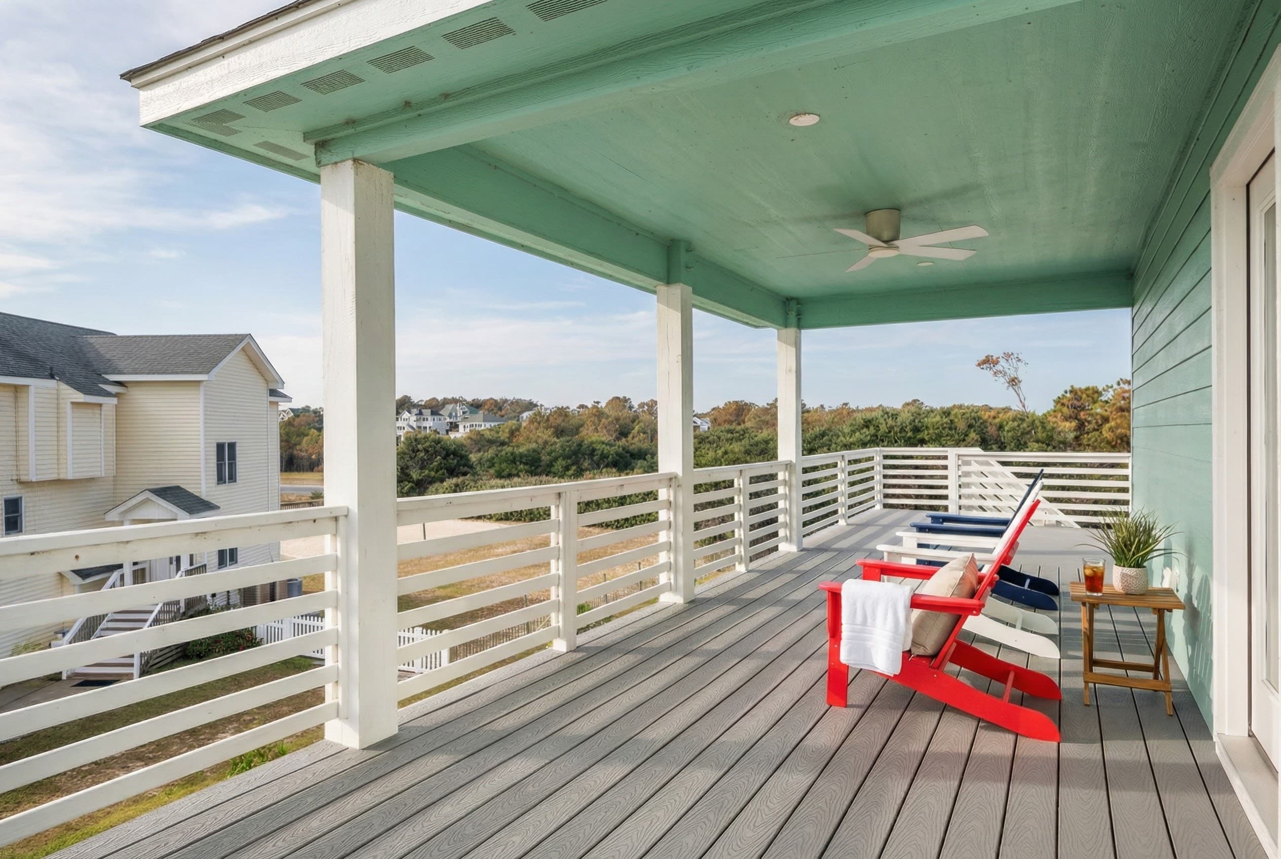 Serene Covered Porch with Sound Views — Perfect for Morning Coffee | Harmankaya, Corolla Outer Banks