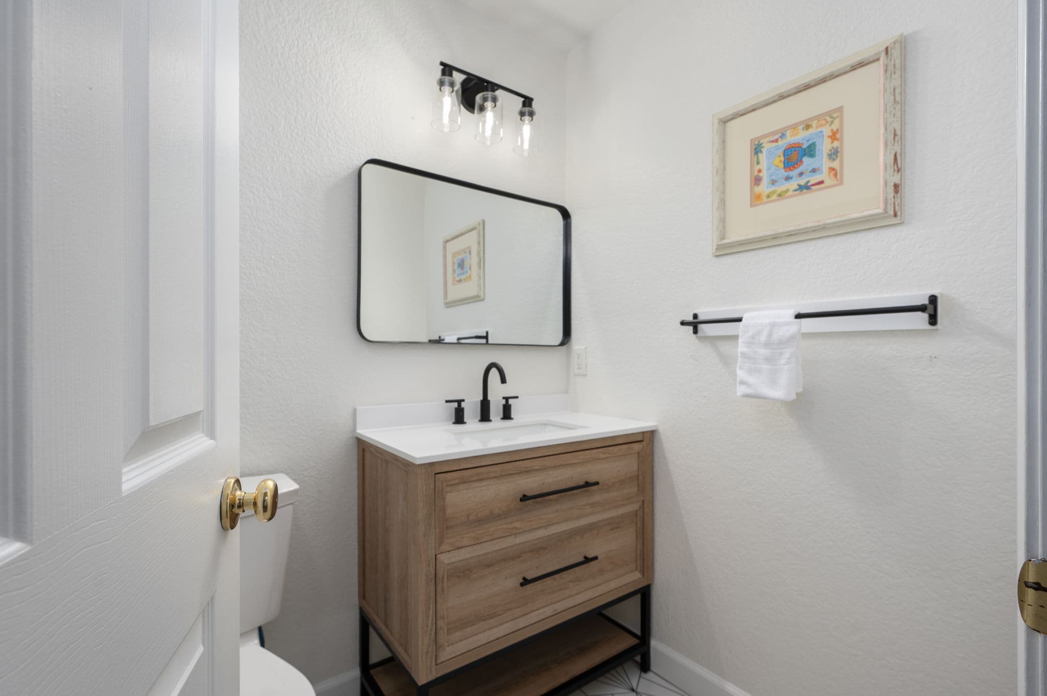 BR2 Private Ensuite Bathroom — Modern & Stylish | Coastline Haven, Nags Head OBX