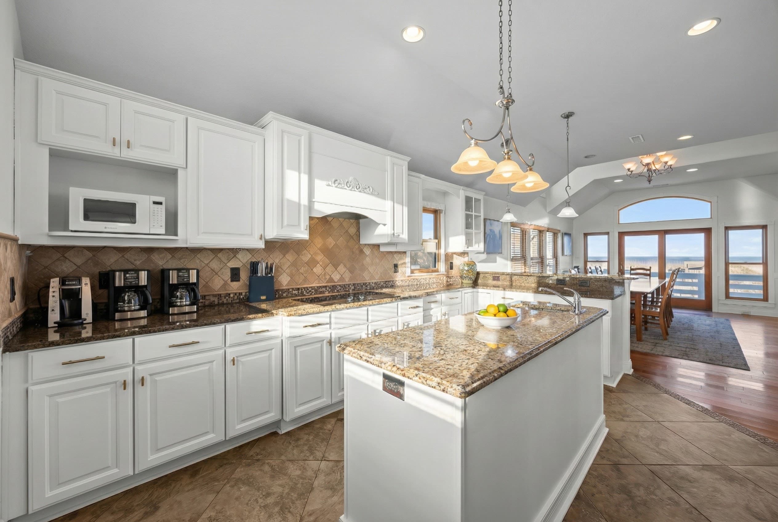 Chef's Kitchen with Granite Countertops, Double Ovens & Dual Dishwashers — Meal Prep for 20 | Angler's Retreat, OBX