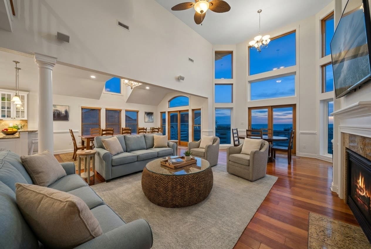 Welcome to Angler's Retreat — Grand Entrance with Elevator Access on Every Floor | Oceanfront Estate, Nags Head