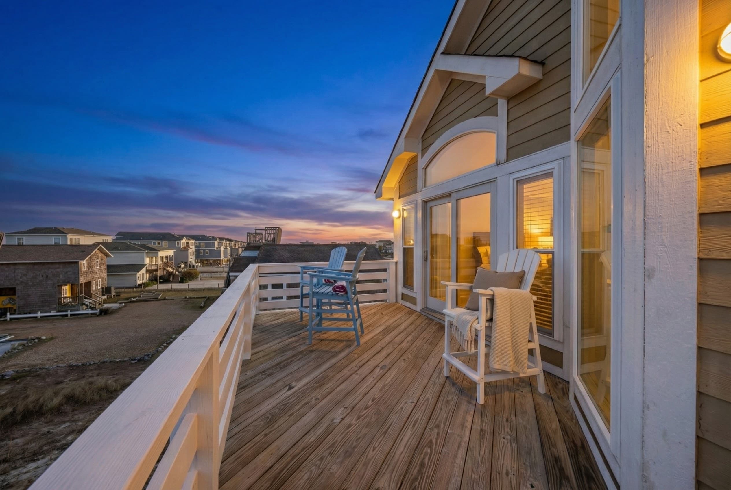 Oceanfront Balcony with Panoramic Atlantic Views — Best Sunrise Spot at Angler's Retreat | South Nags Head, OBX