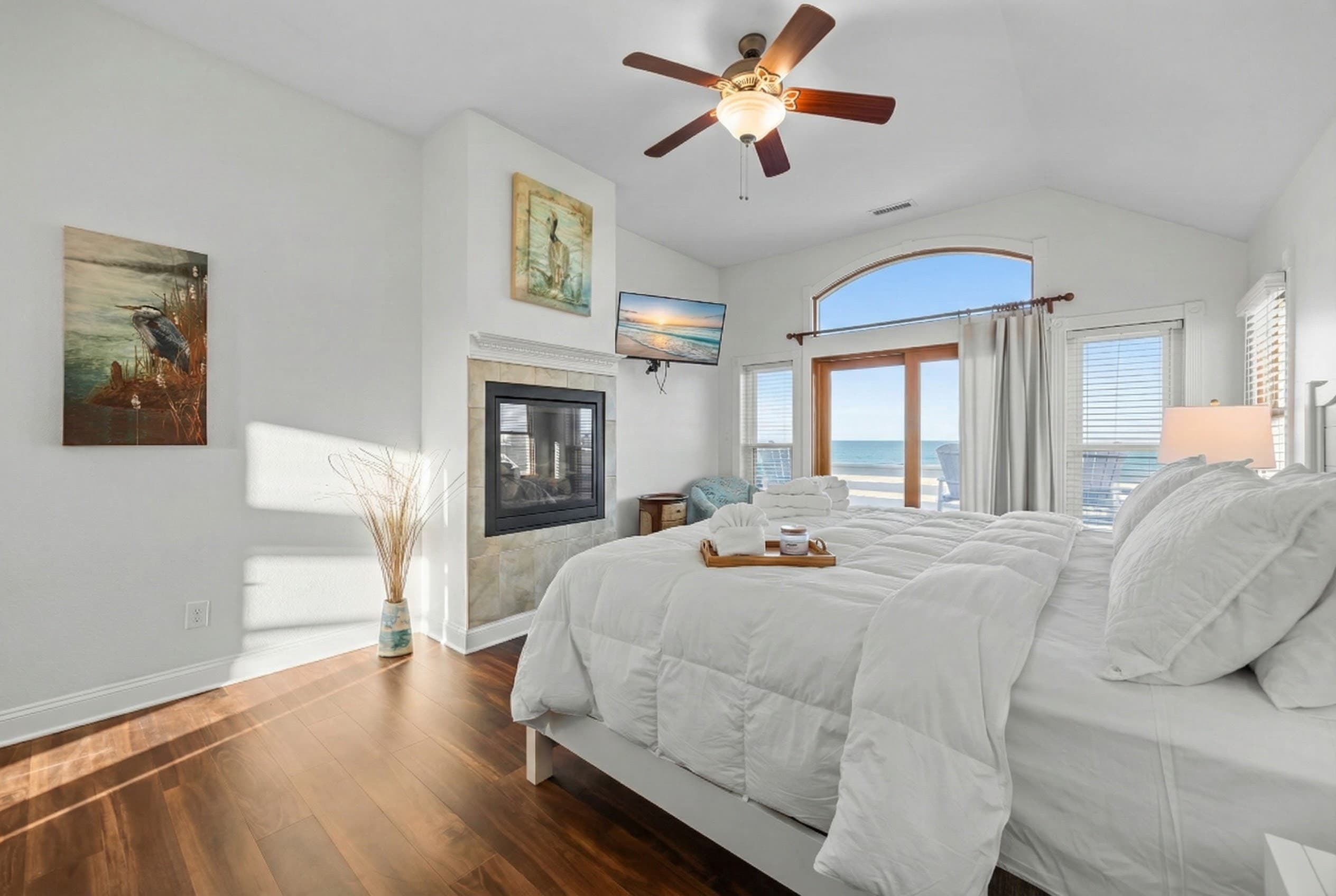 Oceanfront Master Retreat — Spacious King Bedroom with Natural Light | Angler's Retreat, South Nags Head