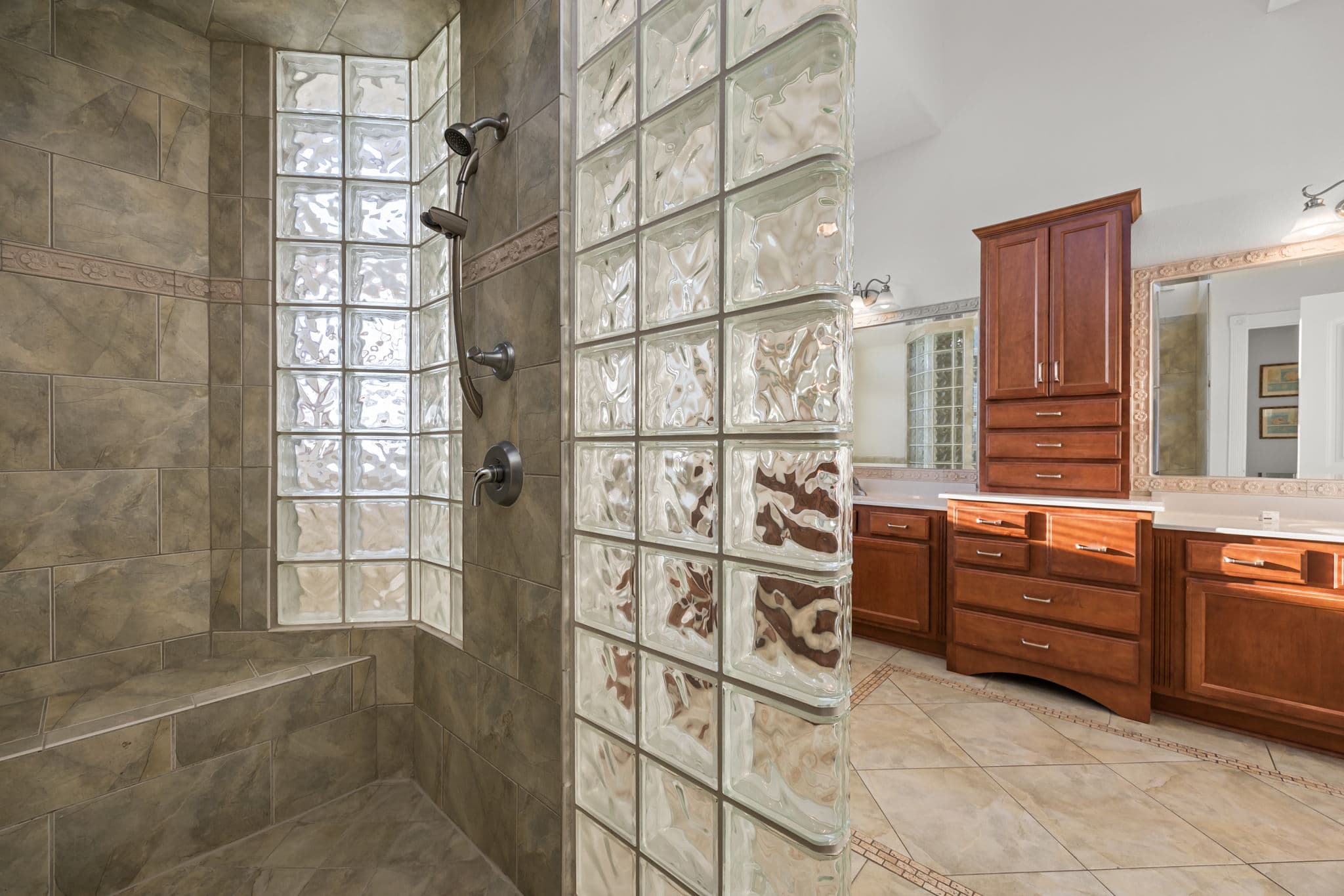 Ensuite Bathroom with Premium Fixtures & Granite Vanity — Hotel-Grade Privacy | Angler's Retreat, Nags Head