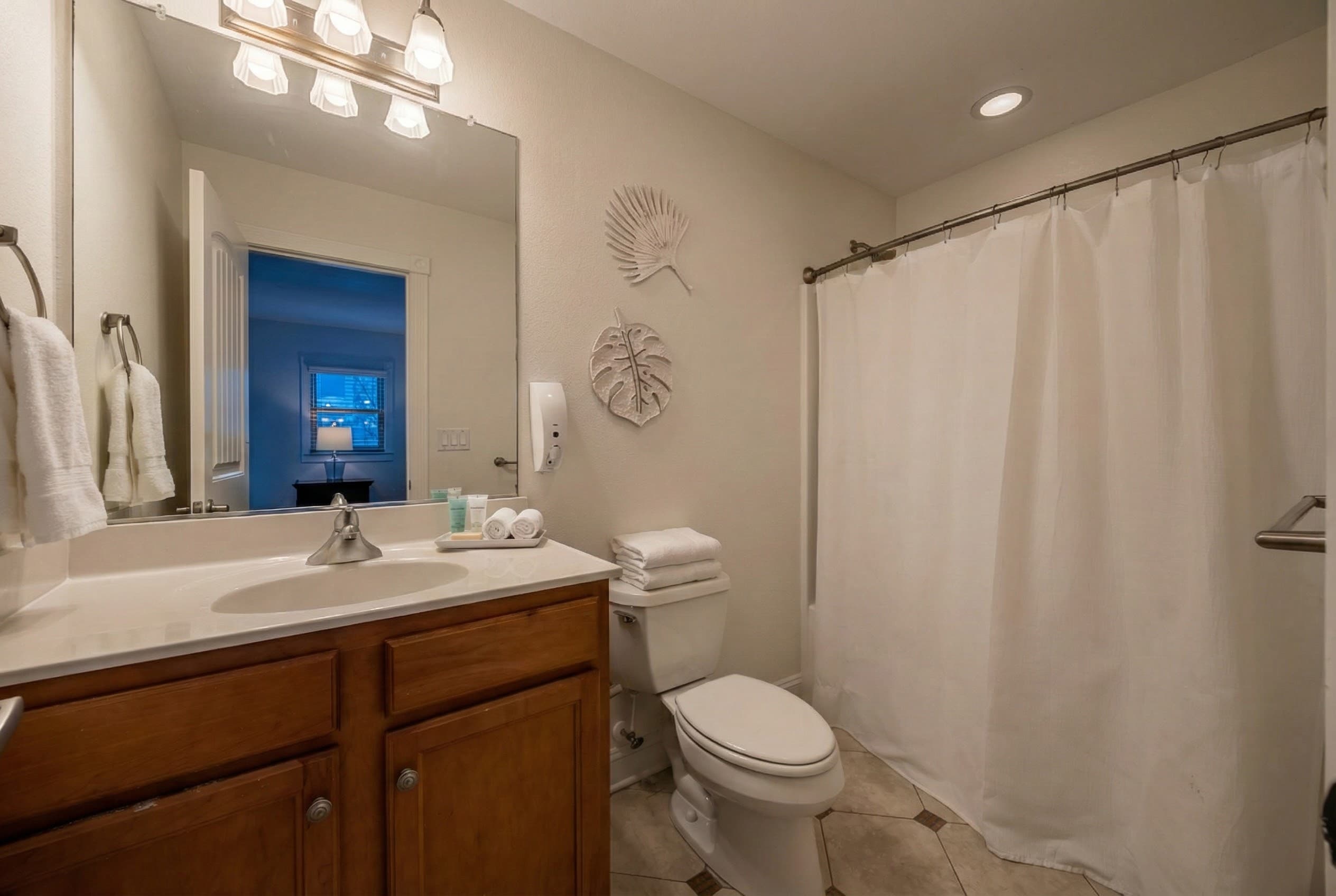 King Suite 4 Ensuite — Double Vanity & Walk-In Shower | Angler's Retreat, Outer Banks