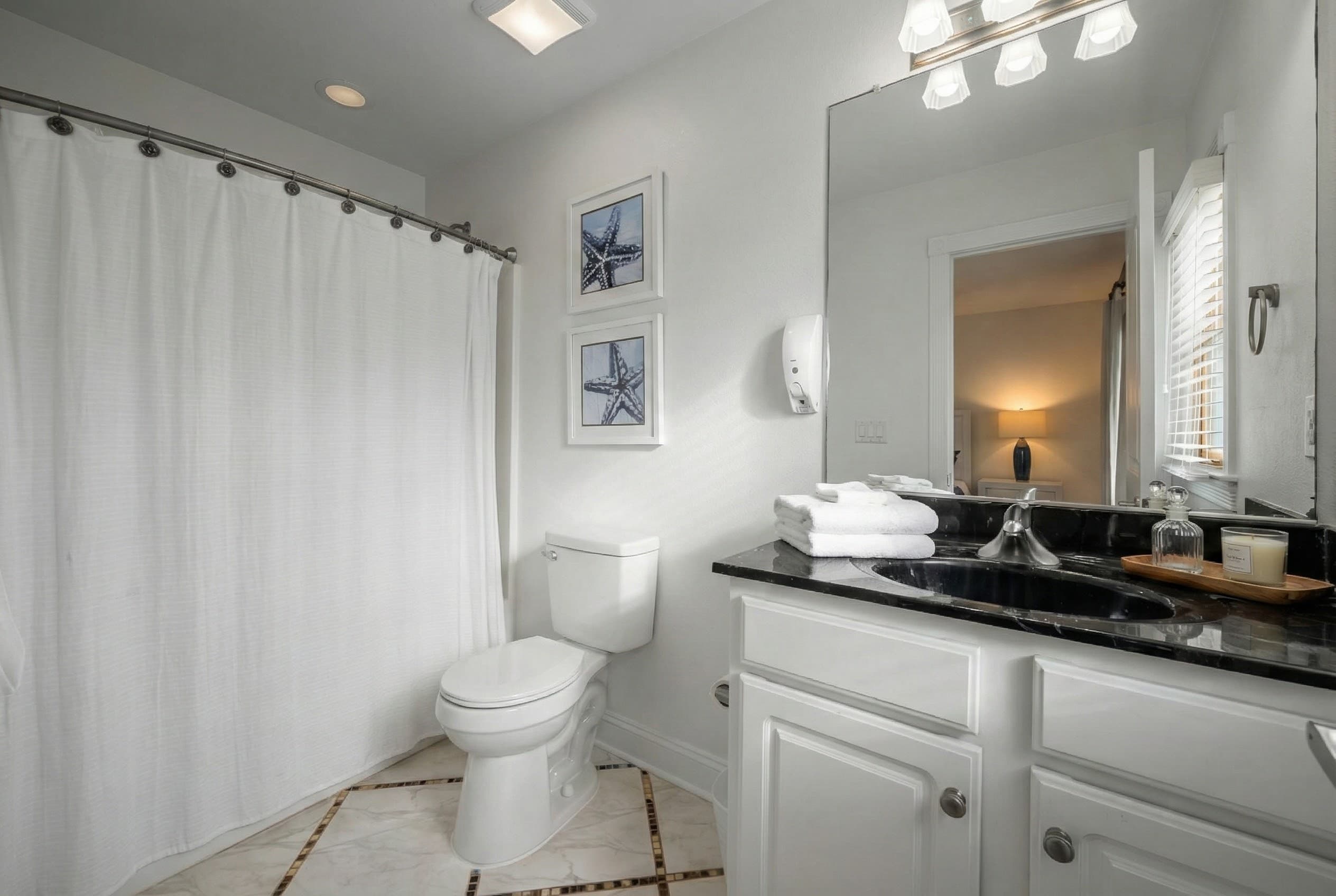 King Suite 6 Ensuite — Fresh & Modern Bathroom with Quality Fixtures | Angler's Retreat, Outer Banks