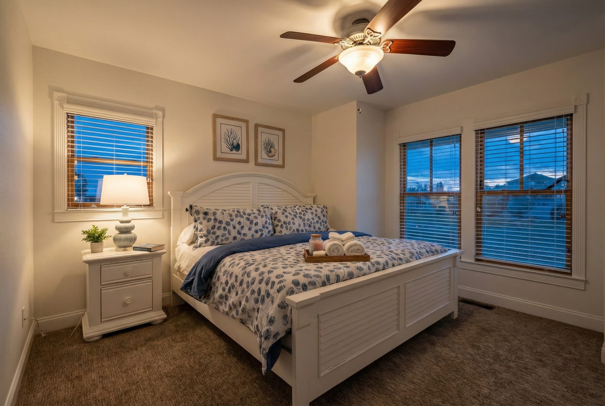 King Suite 6 — Relaxing Coastal Bedroom with Ensuite Bath | Angler's Retreat, South Nags Head OBX