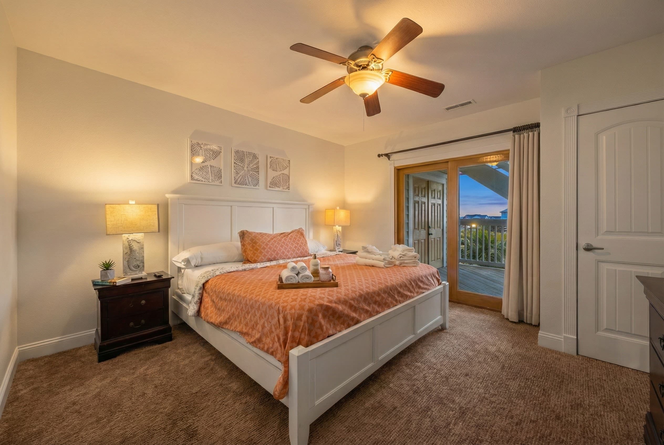 King Suite 7 — Ground Level with Sliding Door Access to Pool & Lawn | Angler's Retreat, Outer Banks