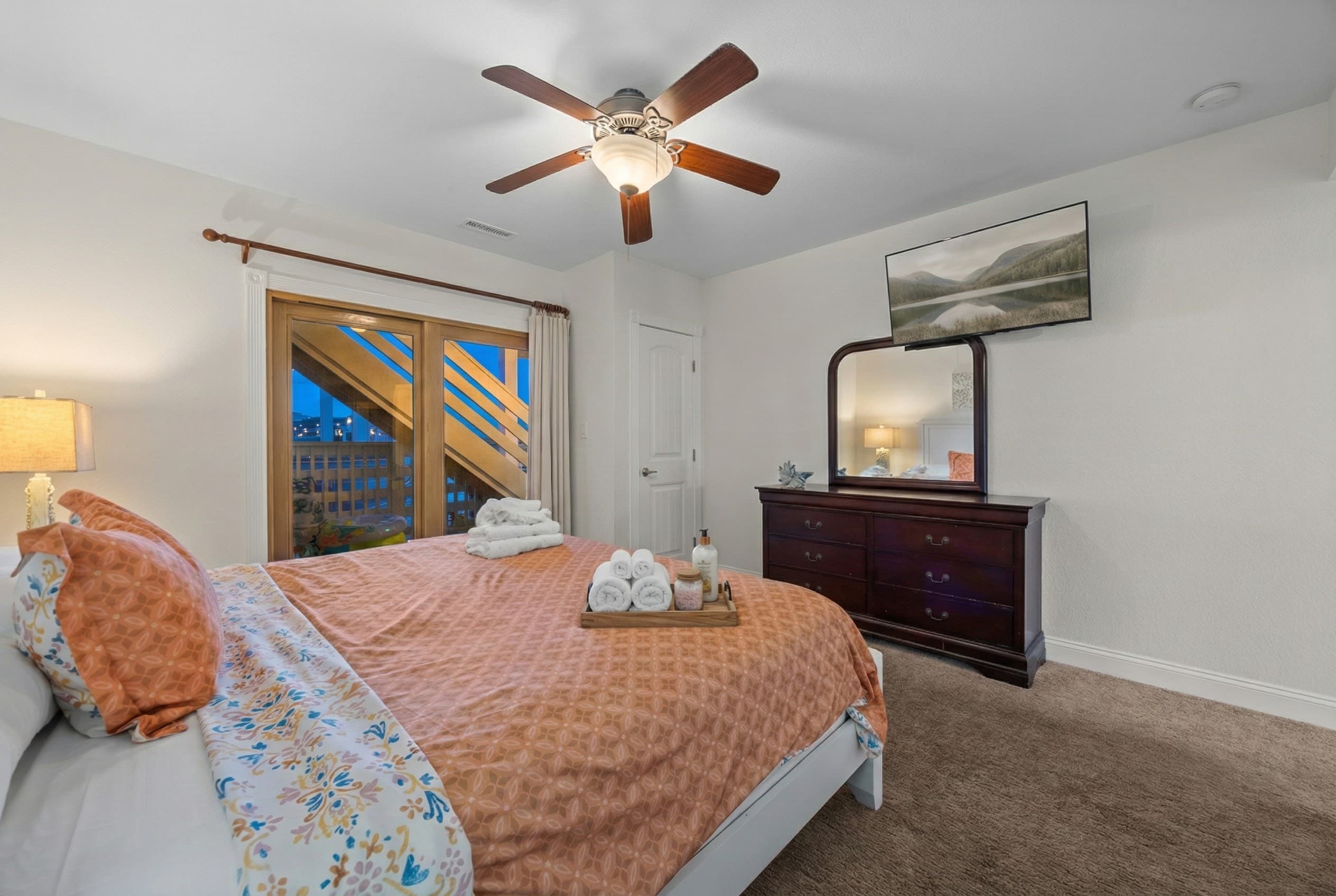 King Suite 7 — Additional View of Ground-Level Suite with Pool Access | Angler's Retreat, Outer Banks