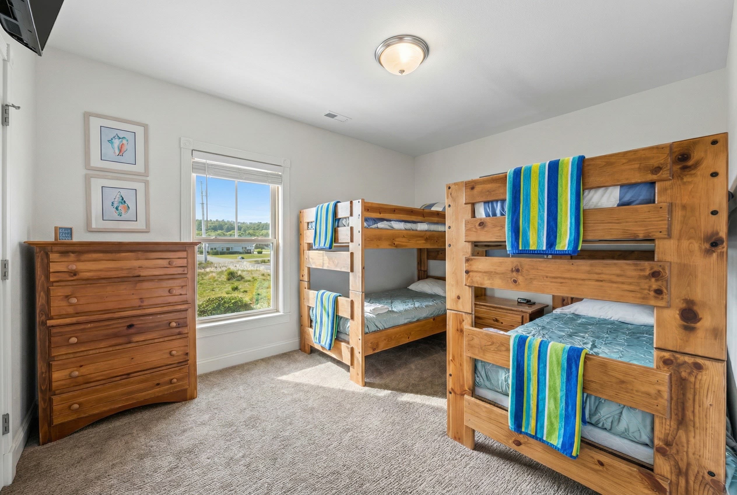 Kids' Bunk Room — Twin-Over-Twin Bunks Sleep 4 with Dedicated Ensuite | Angler's Retreat, Outer Banks