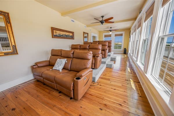 Mark Twain 100-Inch TV Theater — Presentation & Screening Space for 12 Guests | Event-Ready Estate | Corolla 4x4, OBX