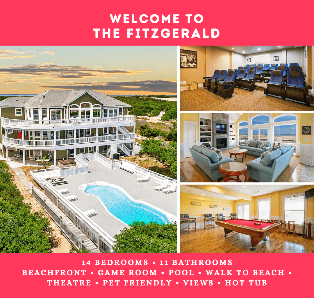 Luxury Oceanfront Estate with Private Pool & Stunning Atlantic Views — The Fitzgerald on 6 Acres | Corolla 4x4 Beach, Outer Banks
