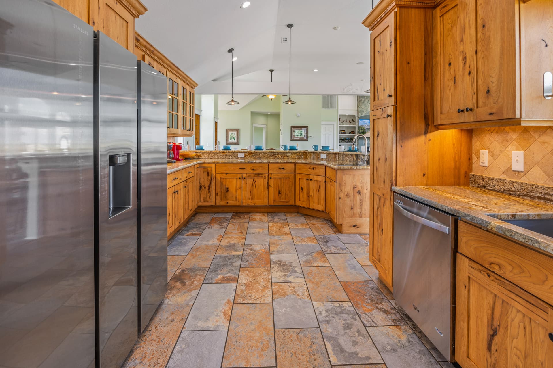 Kitchen View at The Fitzgerald — Modern Appliances & Spacious Layout for 62 Guests | Corolla 4x4 Beach, Outer Banks
