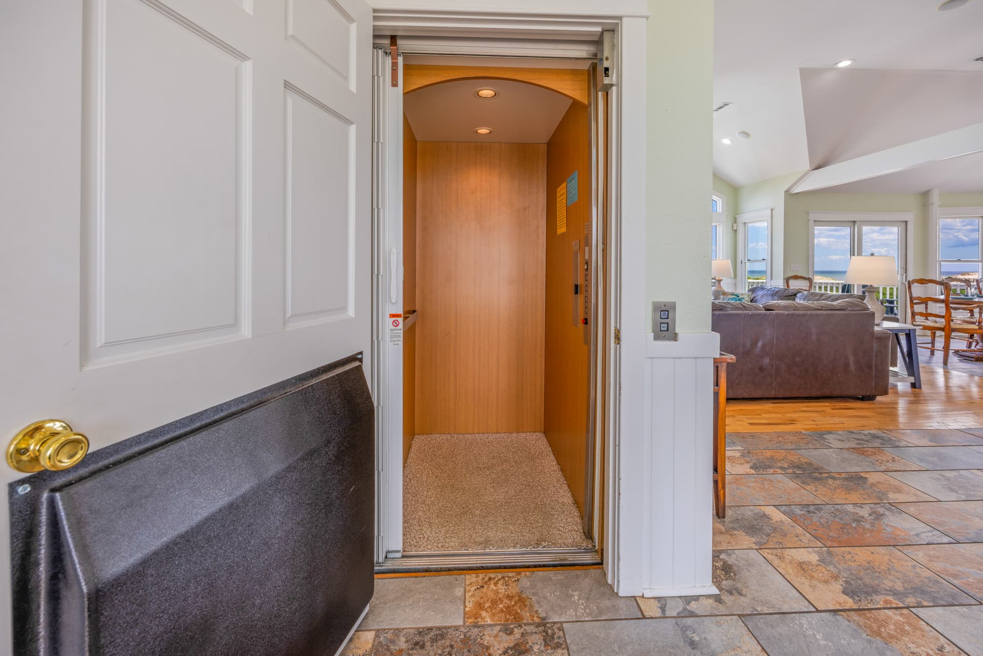 Private Elevator at The Fitzgerald — Effortless Access Between All Levels | 28BR Oceanfront Estate, Outer Banks