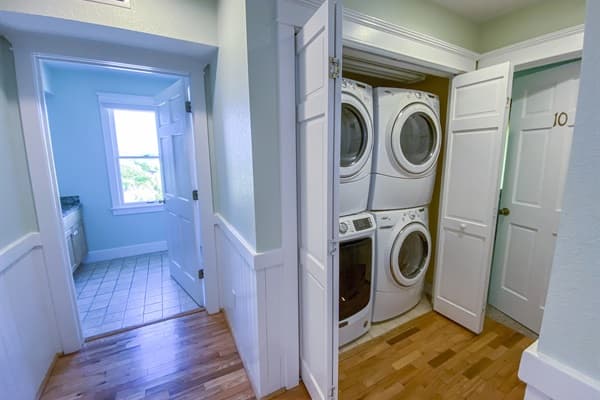Convenient Laundry Room on 2nd Floor — Washer & Dryer for Extended Stays | The Fitzgerald, Outer Banks